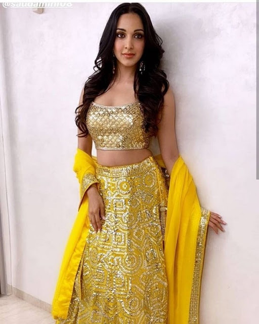 Actress Kiara Advani Photoshoot In Yellow Lehenga Choli 3